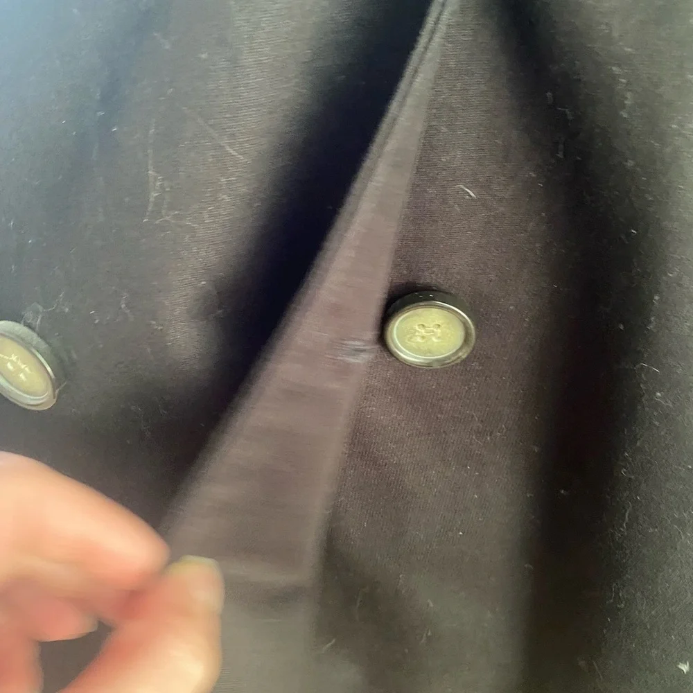 Sinclaire 10 Elegant Black Bow Trench Coat - Picture 5 of 10